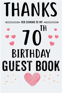 70th Birthday Guest Book