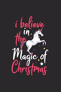Christmas believe in the magic Unicorn Notebook