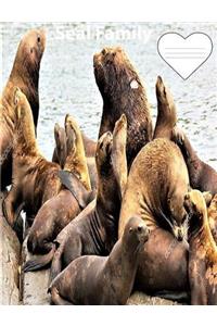 Seal Family collegeruledlinepaper Composition Book