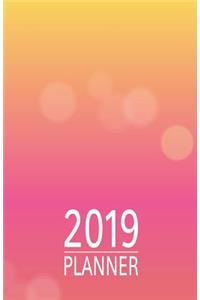 Yellow Pink Ombre 2019 Planner