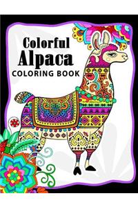 Colorful Alpaca Coloring Book