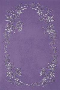 Deluge Purple 101 - Blank Notebook With Color Me Too! Butterflies & Flowers - 6x9