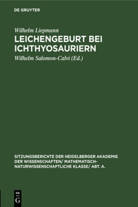 Leichengeburt Bei Ichthyosauriern