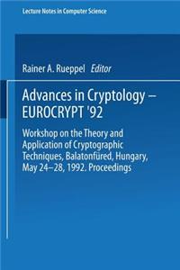 Advances in Cryptology - Eurocrypt '92