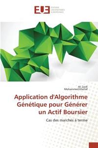 Application d'Algorithme Génétique Pour Générer Un Actif Boursier
