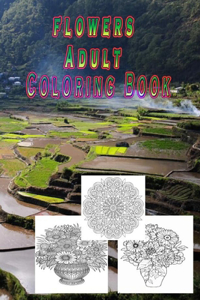 flowers Adult Coloring Book