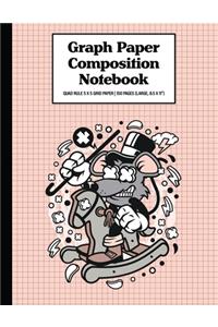 Graph Paper Composition Notebook Quad Rule 5x5 Grid Paper - 150 Sheets (Large, 8.5 x 11