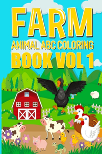 Farm Animals ABC Coloring Book