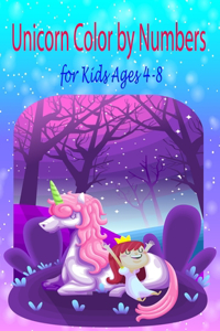 Unicorn Color by Numbers for Kids Ages 4-8