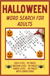 Halloween Word Search for Adults