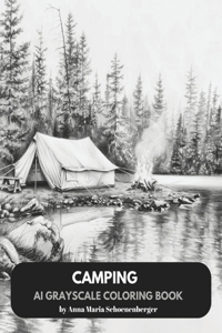 CAMPING-AI Grayscale Coloring Book