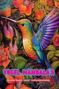Vogel Mandala's Kleurboek voor volwassenen Ontwerpen om creativiteit te stimuleren