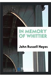 In Memory of Whittier