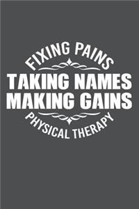 Fixing Pains Taking Names Making Gains Physical Therapy