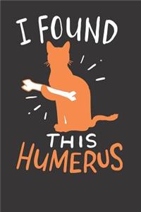Cat Humerus Notebook Journal