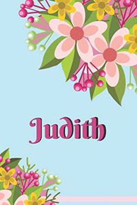 Judith Personalized Blank Lined Journal Notebook