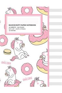 Manuscript Paper Notebook