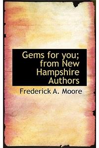 Gems for You; From New Hampshire Authors