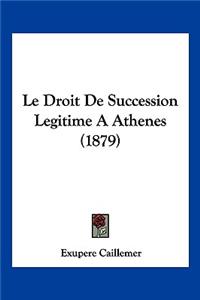 Droit De Succession Legitime A Athenes (1879)