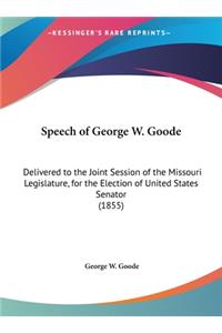 Speech of George W. Goode