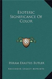 Esoteric Significance of Color