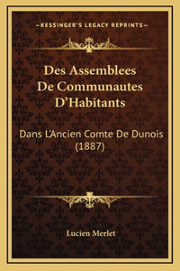 Des Assemblees De Communautes D'Habitants