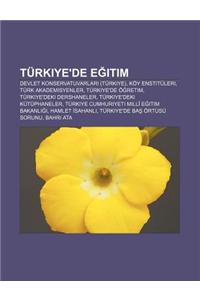 Turkiye'de E Itim: Devlet Konservatuvarlar (Turkiye), Koy Enstituleri, Turk Akademisyenler, Turkiye'de O Retim, Turkiye'deki Dershaneler