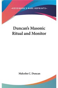 Duncan's Masonic Ritual and Monitor