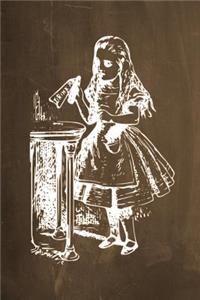 Alice in Wonderland Chalkboard Journal - Drink Me! (Brown)