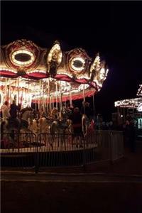 Journal Carousel Merry Go Round Amusement Park Night Lights
