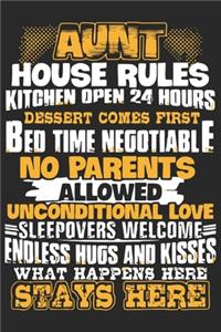 Aunt house rules kitchen opten 24 hours desser comes first bed time negotia