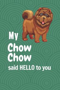My Chow Chow said HELLO to you