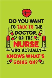 Do You Want To Talk To The Doctor, Or The Nurse Who Actually Knows What's Going On?