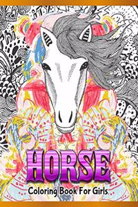 Horse Coloring Book For Girls
