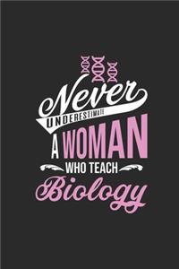 Never Underestimate A Woman Who Teach Biology