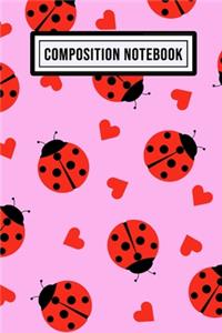 Ladybird Wide Ruled Composition Notebook