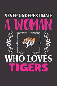Never Underestimate A Woman Who Loves Tigers