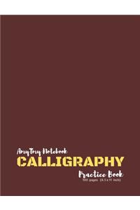 Calligraphy Practice Book - AmyTmy Notebook - 100 pages - 8.5 x 11 inch - Matte Cover