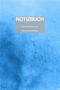 Notizbuch A5 Muster Wasserfarben Blau
