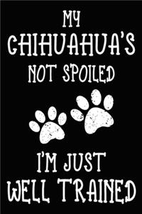 My Chihuahua's Not Spoiled I'm Just Well Trained