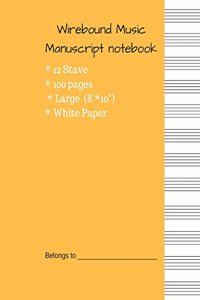 Wirebound Music Manuscript notebook