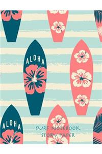 Surf Notebook Story Paper