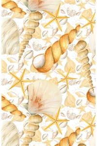 Bullet Journaling Notebook Gold Beach Seashells