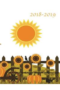 2018-2019 Fall Pumpkin 18 Month Academic Planner with Motivational Quotes