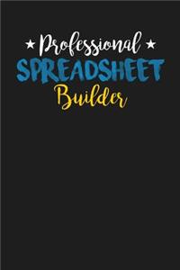 Professional Spreadsheet Builder: Dark Gray, Yellow & Blue Design, Blank College Ruled Line Paper Journal Notebook for Accountants and Their Families. (Bookkeeping and Tax Season 6 x