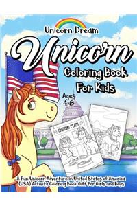 Unicorn Coloring Book for Kids Ages 4-8