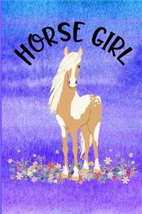 Horse Girl: Blank Lined Journal to Write In, Soft Cover Notebook