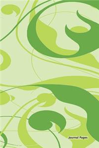 Journal Pages - Green Design (Decorative Notebook)(Unruled)