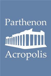 Parthenon in Acropolis - Lined Notebook with Blue-Gray Cover