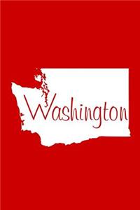 Washington - Red Lined Notebook with Margins
